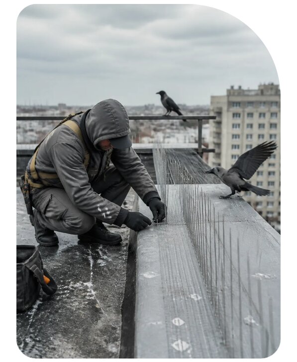 Защита от ворон под ключ в Клине по цене от 5123 р. | Сенат-Кли